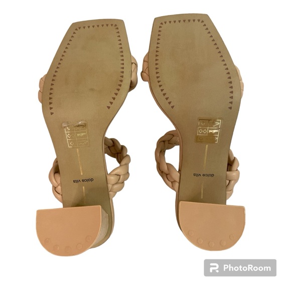 Dolce Vita Paily Braided Strap Shoe Heel Pumps Cream Stella Blush Pink Size 9.5 - Picture 9 of 12